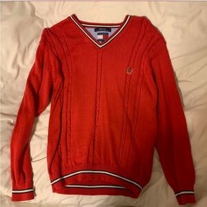 Tommy Hilfiger V-Neck Sweater in Red